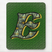 Monogrammed Initiaal E Daisies Mousepad Muismat (Voorkant)