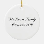 Monogrammed Initiaal Letter G Kerstmis Ornament - (Achterkant)