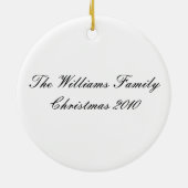 Monogrammed Initiaal Letter W Kerstannament - Keramisch Ornament (Achterkant)