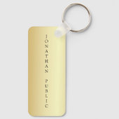 Monogrammed Initiaal naam Faux Gold Trendy Sleutelhanger (Achterkant)