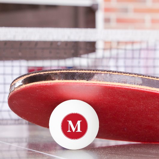 Monogrammed Initiaal Player Coach Table Tennis Bee Pingpongbal