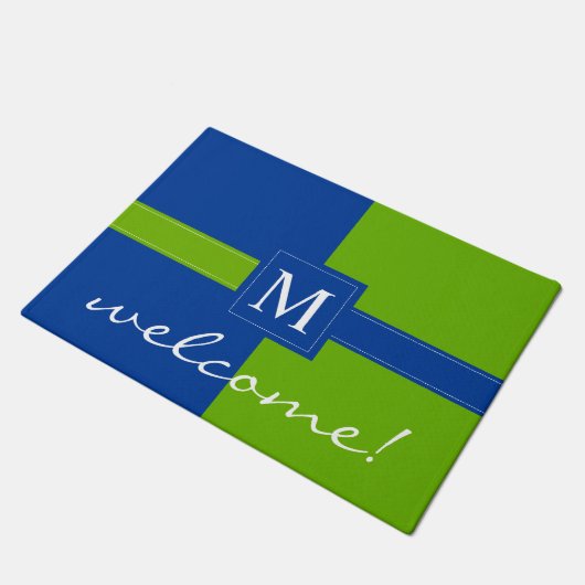 Monogrammed Initiaal Welcome Deurmat (Schuin)