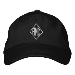 Monogrammed initialen wit aangepaste drie letters geborduurde pet