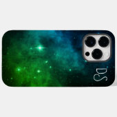 Monogrammed iPhone 14 Pro Max hoesje bloemen (Achterkant (horizontaal))