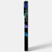 Monogrammed iPhone 14 Pro Max hoesje bloemen (Achterkant / Links)