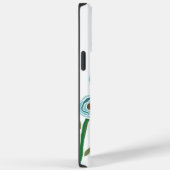 Monogrammed iPhone 14 Pro Max hoesje bloemen (Achterkant / Rechts)