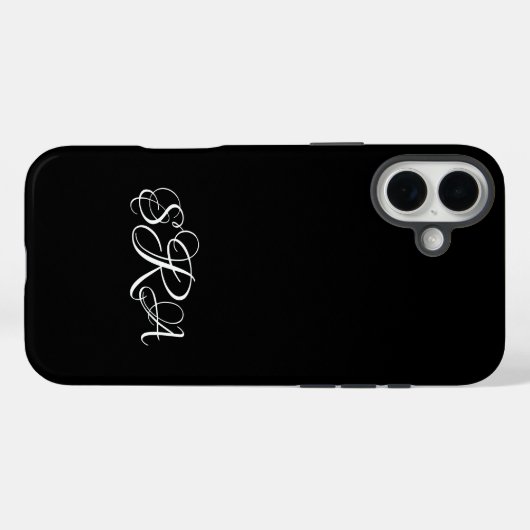 Monogrammed iPhone 16 Plus Hoesje (Achterkant (horizontaal))