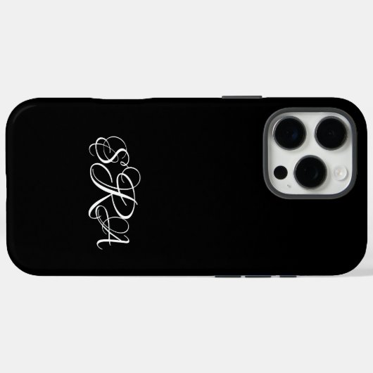 Monogrammed iPhone 16 Pro Max Hoesje (Achterkant (horizontaal))