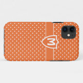 Monogrammed iPhone 5 Hoesje, Oranje pooldots Case-Mate iPhone Case (Achterkant (horizontaal))