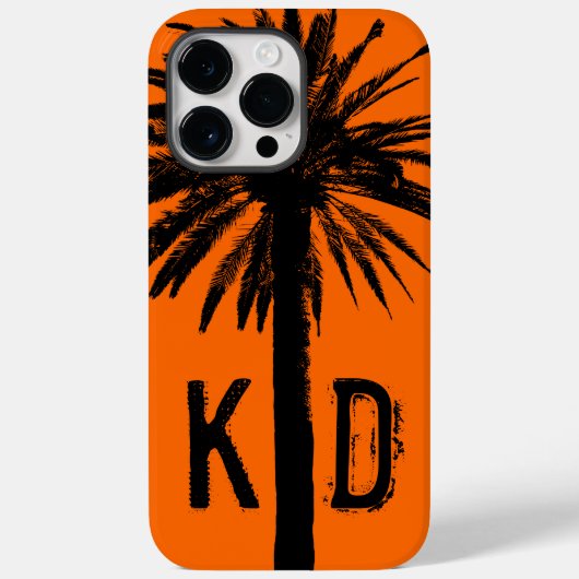 Monogrammed iPhone hoesje met palmboom ontwerp (Achterkant)