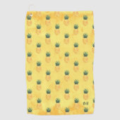 Monogrammed Island Beach Pineapple Golfhanddoek (Voorkant)