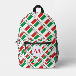 Monogrammed Italiana Bandeira Tegel  Bedrukte Rugzak