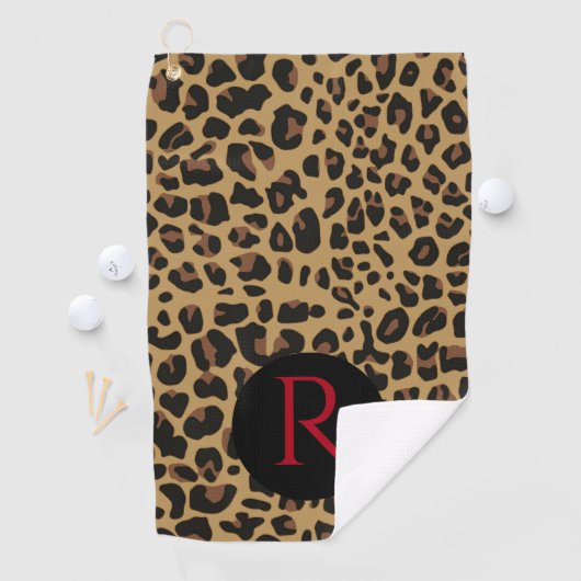 Monogrammed Jaguar Pattern Golfhanddoek (Insitu)