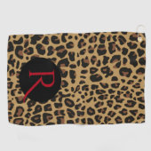Monogrammed Jaguar Pattern Golfhanddoek (Horizontaal)