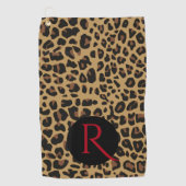 Monogrammed Jaguar Pattern Golfhanddoek (Voorkant)
