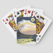 Monogrammed kamp in de bergen illustratie pokerkaarten (Achterkant)