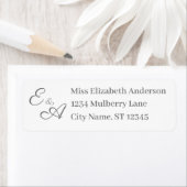 Monogrammed Katholiek Retouradres Etiket (Insitu)