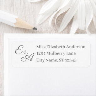 Monogrammed Katholiek Retouradres Etiket