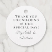 Monogrammed katholieke bruiloft bedankjes labels (Achterkant)