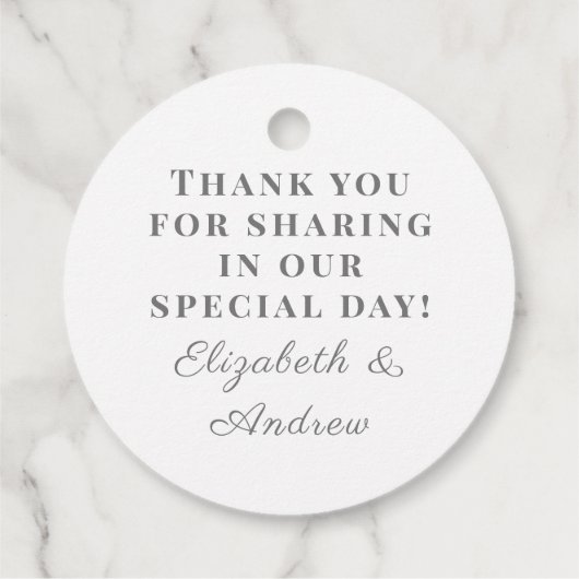 Monogrammed katholieke bruiloft bedankjes labels (Achterkant)