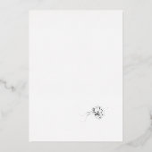 Monogrammed katholieke bruiloft folie uitnodiging (Achterkant)