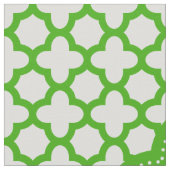 Monogrammed Kelly Green Quatrefoil Pattern Stof (Close Up)