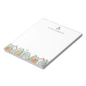 Monogrammed-kerstblokblocnote Notitieblok (Linkerzijde)