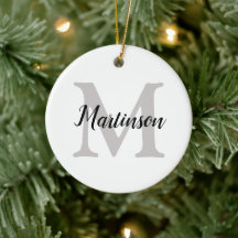 Monogrammed kerstboomversiering