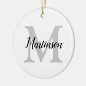 Monogrammed kerstboomversiering keramisch ornament (Links)