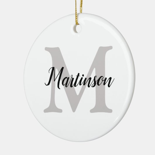 Monogrammed kerstboomversiering keramisch ornament (Links)