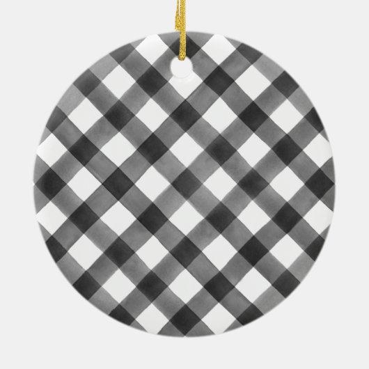 Monogrammed kerstboomversiering keramisch ornament (Achterkant)