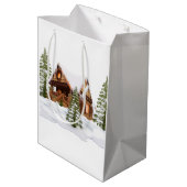 Monogrammed kerstcadeau medium cadeauzakje (Achterkant Gekanteld)