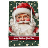 Monogrammed Kerstcadeau Tas  Kerstman Medium Cadeauzakje (Voorkant)