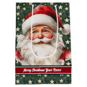 Monogrammed Kerstcadeau Tas  Kerstman Medium Cadeauzakje (Achterkant)