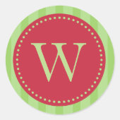 Monogrammed kerstenvelop zegels / cadeauetiketten (Voorkant)