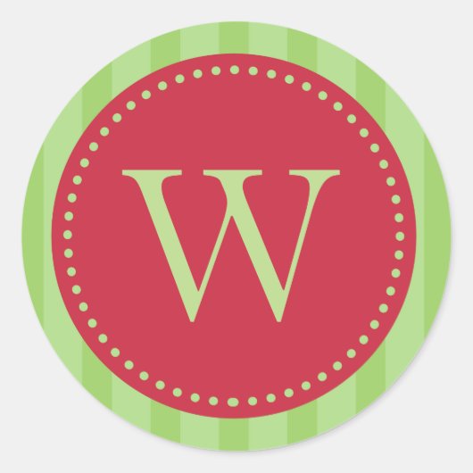 Monogrammed kerstenvelop zegels / cadeauetiketten (Voorkant)