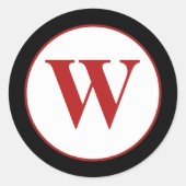 Monogrammed kerstfeestdagen Envelope zegels (Voorkant)