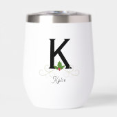 Monogrammed Kerstkerst Holly (Voorkant)