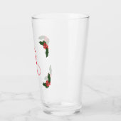 Monogrammed Kerstkerst Holly Glas (Links)