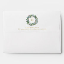 Monogrammed Kerstkrans vakantie