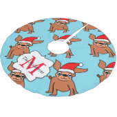 Monogrammed Kerstmis Chihuahua Kerstboom Rok (Gekanteld)