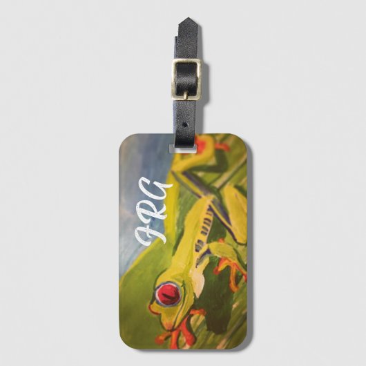 Monogrammed Kikkikker Bagagelabel (Voorkant (verticaal))