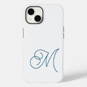 Monogrammed Klassiek Script Plain Initiaal Case-Mate iPhone Case (Achterkant)