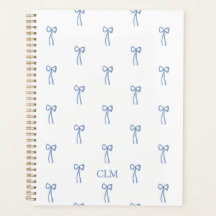 Monogrammed kleine boog blauwe planner