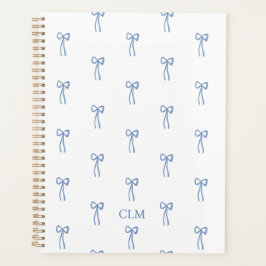 Monogrammed kleine boog blauwe planner