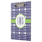 Monogrammed-klembord voor bamboe en Grosgrain Klembord (Links)