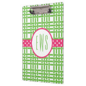 Monogrammed-klembord voor bamboe en Grosgrain Klembord (Links)