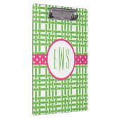 Monogrammed-klembord voor bamboe en Grosgrain Klembord (Rechts)