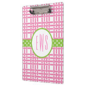 Monogrammed-klembord voor bamboe en Grosgrain Klembord (Links)