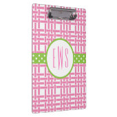 Monogrammed-klembord voor bamboe en Grosgrain Klembord (Rechts)